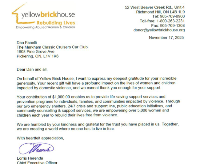Yellow Brick House | Markham Stouffville Cruisers