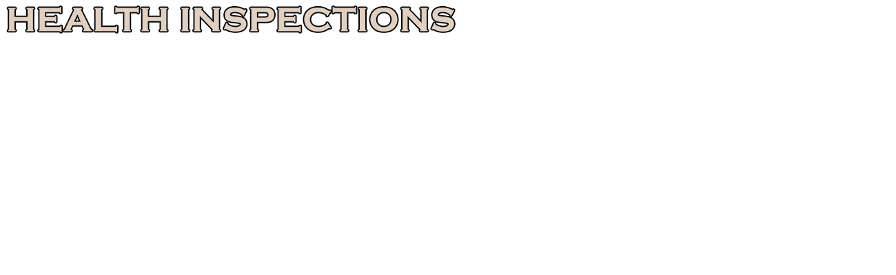 Health Inspections | P Diana and Sons Ice House